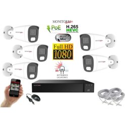   Monitorrs Security - Hybrid Light IP kamerarendszer 5 kamerával 2 Mpix WT - 6213K5