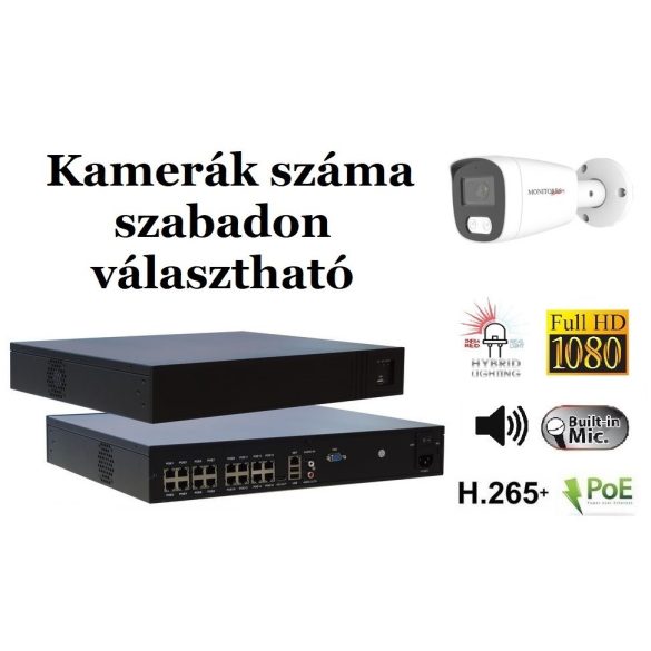 Monitorrs Security - Hybrid Light IP kamerarendszer 9-16 kamerával 2 Mpix WT - 6213K9-16