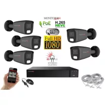   Monitorrs Security - Hybrid Light IP kamerarendszer 5 kamerával 2 Mpix GT - 6214K5