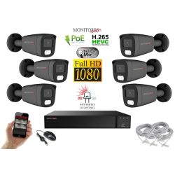   Monitorrs Security - Hybrid Light IP kamerarendszer 6 kamerával 2 Mpix GT - 6214K6