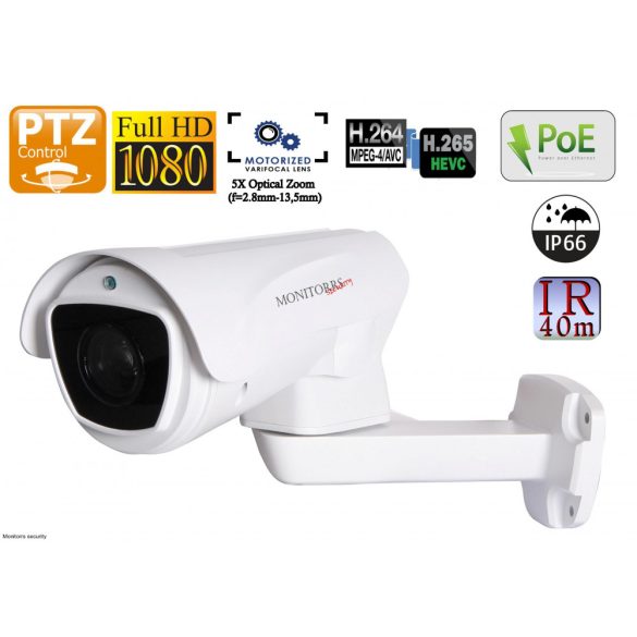 Monitorrs Security - 2 MPIx PTZ kamera 5 x zoom auto focus - 6261