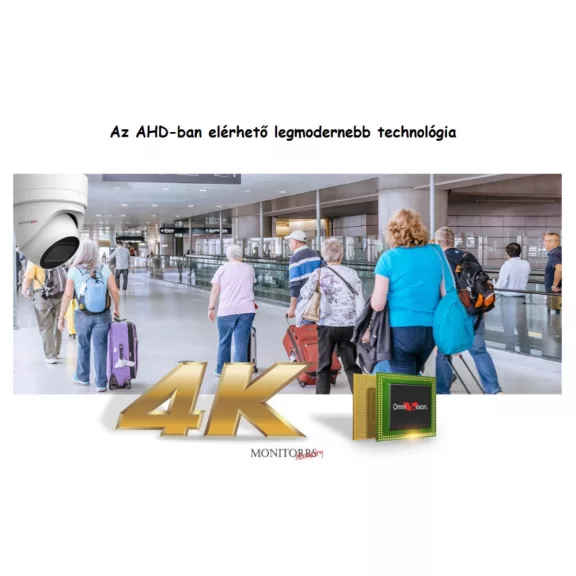 Monitorrs Security - AHD kamerarendszer 7 kamerával 8 Mpix - 6281K7