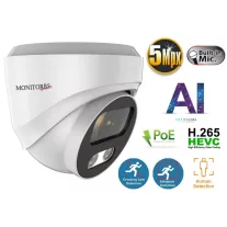   Monitorrs Security - AI IP Dóm kamera mikrofonnal 5 Mpix WD - 6370A