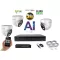 MS - AI IP Dóm  kamerarendszer 3 kamerával switchel 5 Mpix WD - 6370K3B