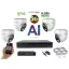 MS - AI IP Dóm  kamerarendszer 4 kamerával switchel 5 Mpix WD - 6370K4B