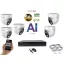 Monitorrs Security - AI IP Dóm  kamerarendszer 5 kamerával 5 Mpix WD - 6370K5