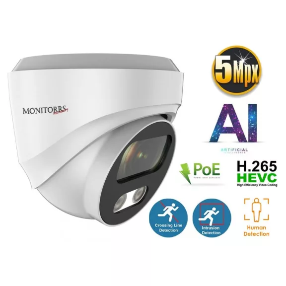 MS - AI IP Dóm  kamerarendszer 6 kamerával switchel 5 Mpix WD - 6370K6B