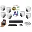 MS - AI IP Dóm  kamerarendszer 7 kamerával switchel 5 Mpix WD - 6370K7B