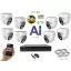 Monitorrs Security - AI IP Dóm  kamerarendszer 8 kamerával 5 Mpix WD - 6370K8