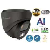   Monitorrs Security - AI IP Dóm kamera mikrofonnal 5 Mpix GD - 6371A