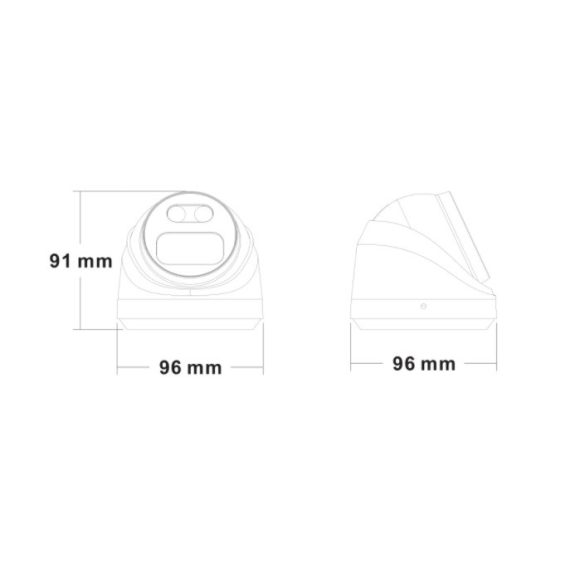 Monitorrs Security - AI IP Dóm kamera mikrofonnal 5 Mpix GD - 6371A
