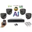 Monitorrs Security - AI IP Dóm  kamerarendszer 4 kamerával 5 Mpix GD - 6371K4