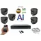 Monitorrs Security - AI IP Dóm  kamerarendszer 5 kamerával 5 Mpix GD - 6371K5