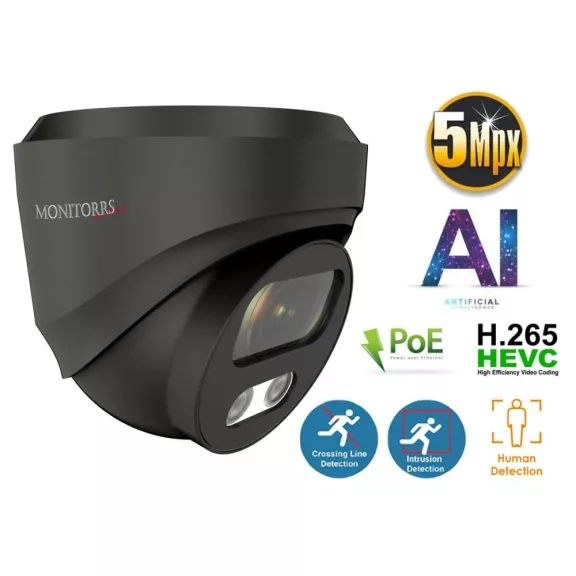 MS - AI IP Dóm  kamerarendszer 5 kamerával switchel 5 Mpix GD - 6371K5B