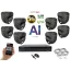 Monitorrs Security - AI IP Dóm  kamerarendszer 8 kamerával 5 Mpix GD - 6371K8