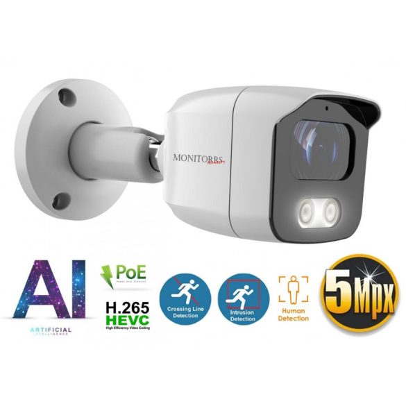 Monitorrs Security - AI IP kamerarendszer 2 kamerával 5 Mpix WT - 6372K2