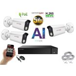 Monitorrs Security - AI IP kamerarendszer 3 kamerával 5 Mpix WT - 6372K3