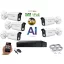 Monitorrs Security - AI IP kamerarendszer 5 kamerával 5 Mpix WT - 6372K5