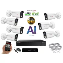   MS - AI IP kamerarendszer 7 kamerával switchel 5 Mpix WT - 6372K7B