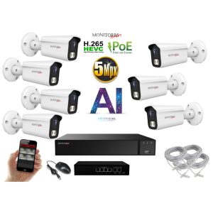 MS - AI IP kamerarendszer 7 kamerával switchel 5 Mpix WT - 6372K7B