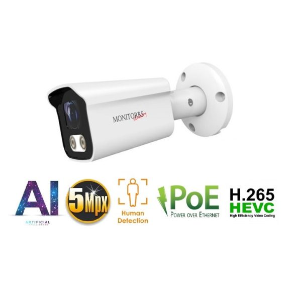 Monitorrs Security - AI IP kamerarendszer 8 kamerával 5 Mpix WT - 6372K8