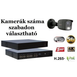 Monitorrs Security - AI IP kamerarendszer 9-16 kamerával 5 Mpix GT - 6373AK9-16