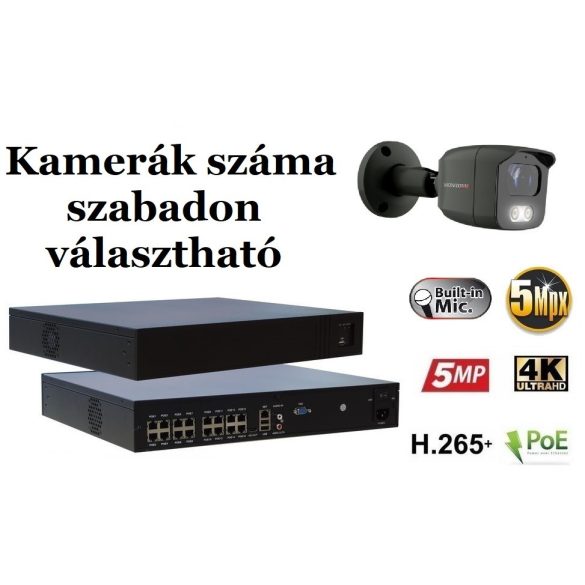 Monitorrs Security - AI IP kamerarendszer 9-16 kamerával 5 Mpix GT - 6373AK9-16