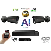   MS - AI IP kamerarendszer 2 kamerával switchel 5 Mpix GT - 6373K2B