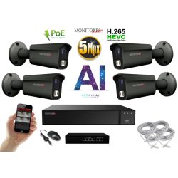   MS - AI IP kamerarendszer 4 kamerával switchel 5 Mpix GT - 6373K4B
