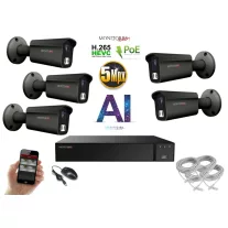   Monitorrs Security - AI IP kamerarendszer 5 kamerával 5 Mpix GT - 6373K5