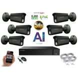Monitorrs Security - AI IP kamerarendszer 6 kamerával 5 Mpix GT - 6373K6