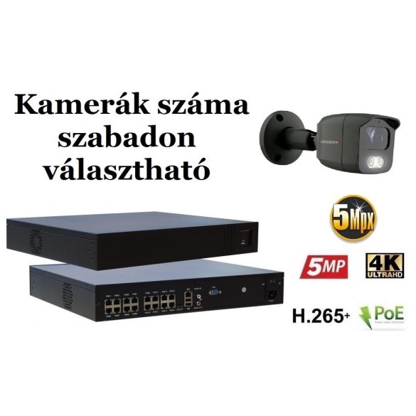 Monitorrs Security - AI IP kamerarendszer 9-16 kamerával 5 Mpix GT - 6373K9-16