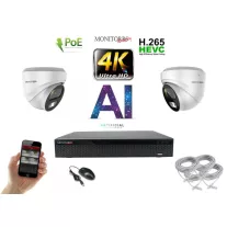   Monitorrs Security - 4K AI IP kamerarendszer 2 kamerával 8 Mpix WD - 6376K2