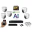 MS - 4K AI IP kamerarendszer 5 kamerával switchel 8 Mpix WD - 6376K5B