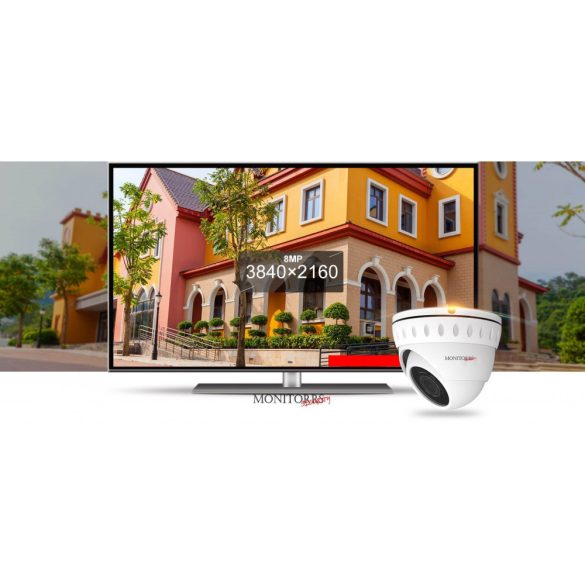 Monitorrs Security - 4K AI IP kamerarendszer 5 kamerával 8 Mpix WD - 6376K5