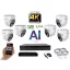 MS - 4K AI IP kamerarendszer 6 kamerával switchel 8 Mpix WD - 6376K6B