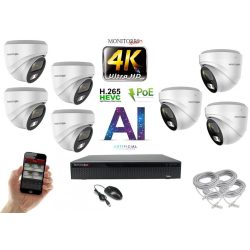   Monitorrs Security - 4K AI IP kamerarendszer 7 kamerával 8 Mpix WD - 6376K7