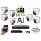 MS - 4K AI IP kamerarendszer 7 kamerával switchel 8 Mpix WD - 6376K7B