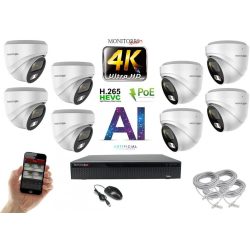   Monitorrs Security - 4K AI IP kamerarendszer 8 kamerával 8 Mpix WD - 6376K8