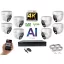Monitorrs Security - 4K AI IP kamerarendszer 8 kamerával 8 Mpix WD - 6376K8