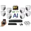 MS - 4K AI IP kamerarendszer 8 kamerával switchel 8 Mpix WD - 6376K8B