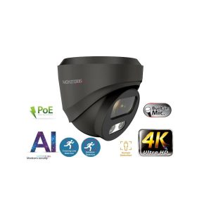 Monitorrs Security - 4K AI IP dóm kamera mikrofonnal - 6377