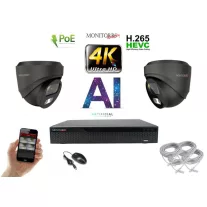   Monitorrs Security - 4K AI IP kamerarendszer 2 kamerával 8 Mpix GD - 6377K2