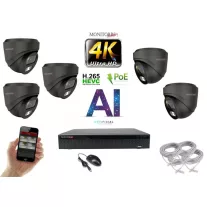   Monitorrs Security - 4K AI IP kamerarendszer 5 kamerával 8 Mpix GD - 6377K5