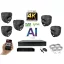 MS - 4K AI IP kamerarendszer 5 kamerával switchel 8 Mpix GD - 6377K5B