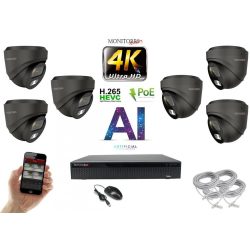   Monitorrs Security - 4K AI IP kamerarendszer 6 kamerával 8 Mpix GD - 6377K6