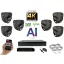 MS - 4K AI IP kamerarendszer 6 kamerával switchel 8 Mpix GD - 6377K6B
