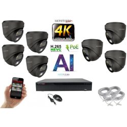   Monitorrs Security - 4K AI IP kamerarendszer 7 kamerával 8 Mpix GD - 6377K7