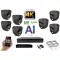 MS - 4K AI IP kamerarendszer 7 kamerával switchel 8 Mpix GD - 6377K7B