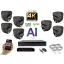 MS - 4K AI IP kamerarendszer 7 kamerával switchel 8 Mpix GD - 6377K7B